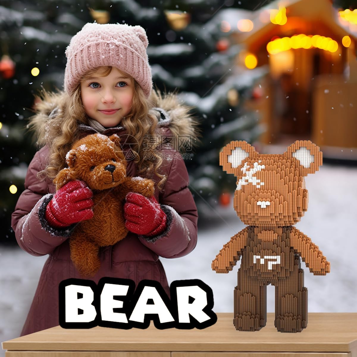 Bear Micro Building Blocks Set(7000Pieces)